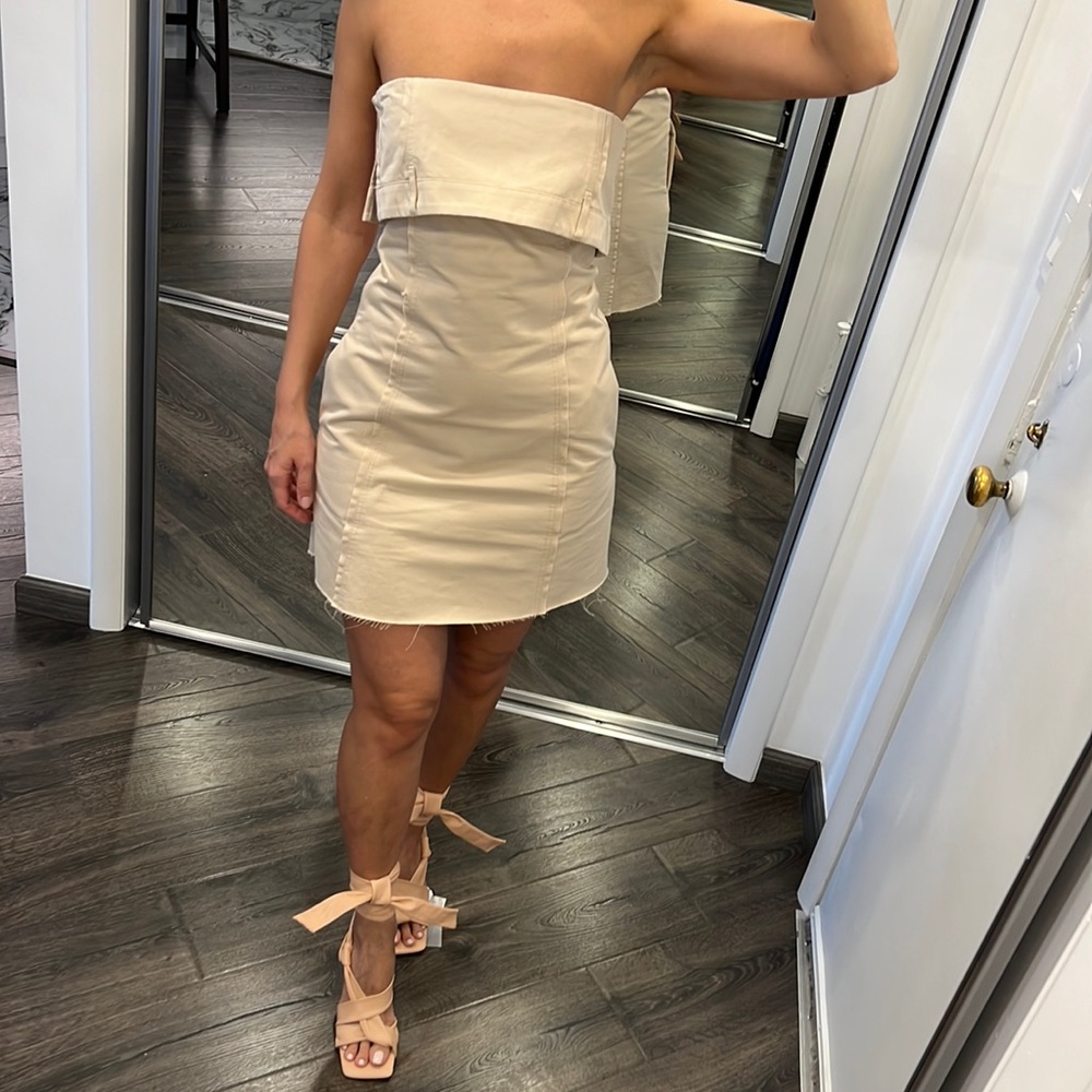 Zara mini beige corset dress, size XS